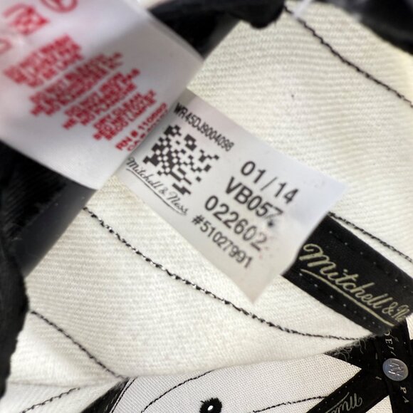 Mitchell & Ness Chicago Bulls Hat Pinstripe Croc Brim Hardwood Classics - Picture 10 of 11